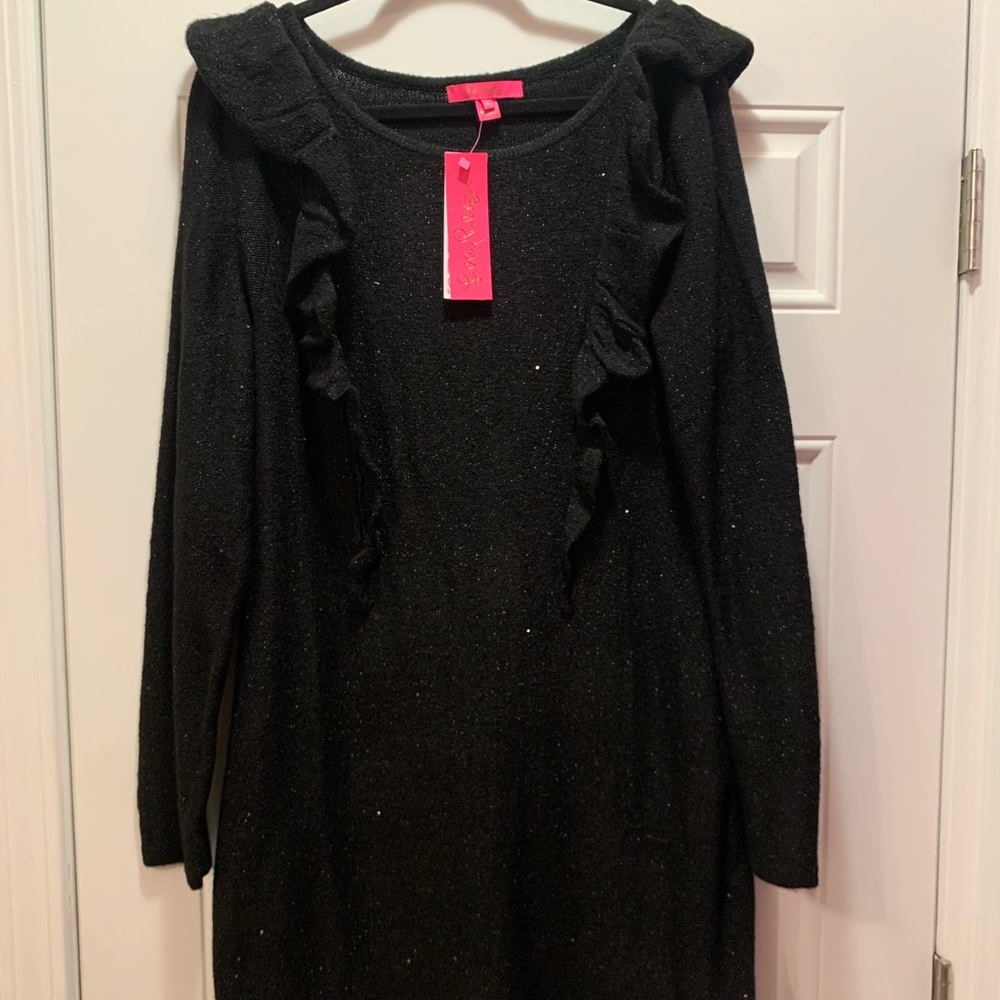 Lilly Pulitzer Black Sweater Dress Size XL